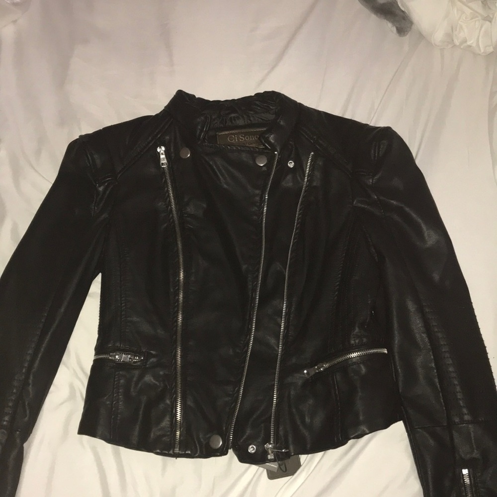 Brand New Cropped Leather Jacket